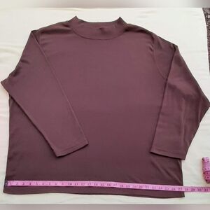 White Stag Womens Long Sleeve Turtleneck Top Plus Size